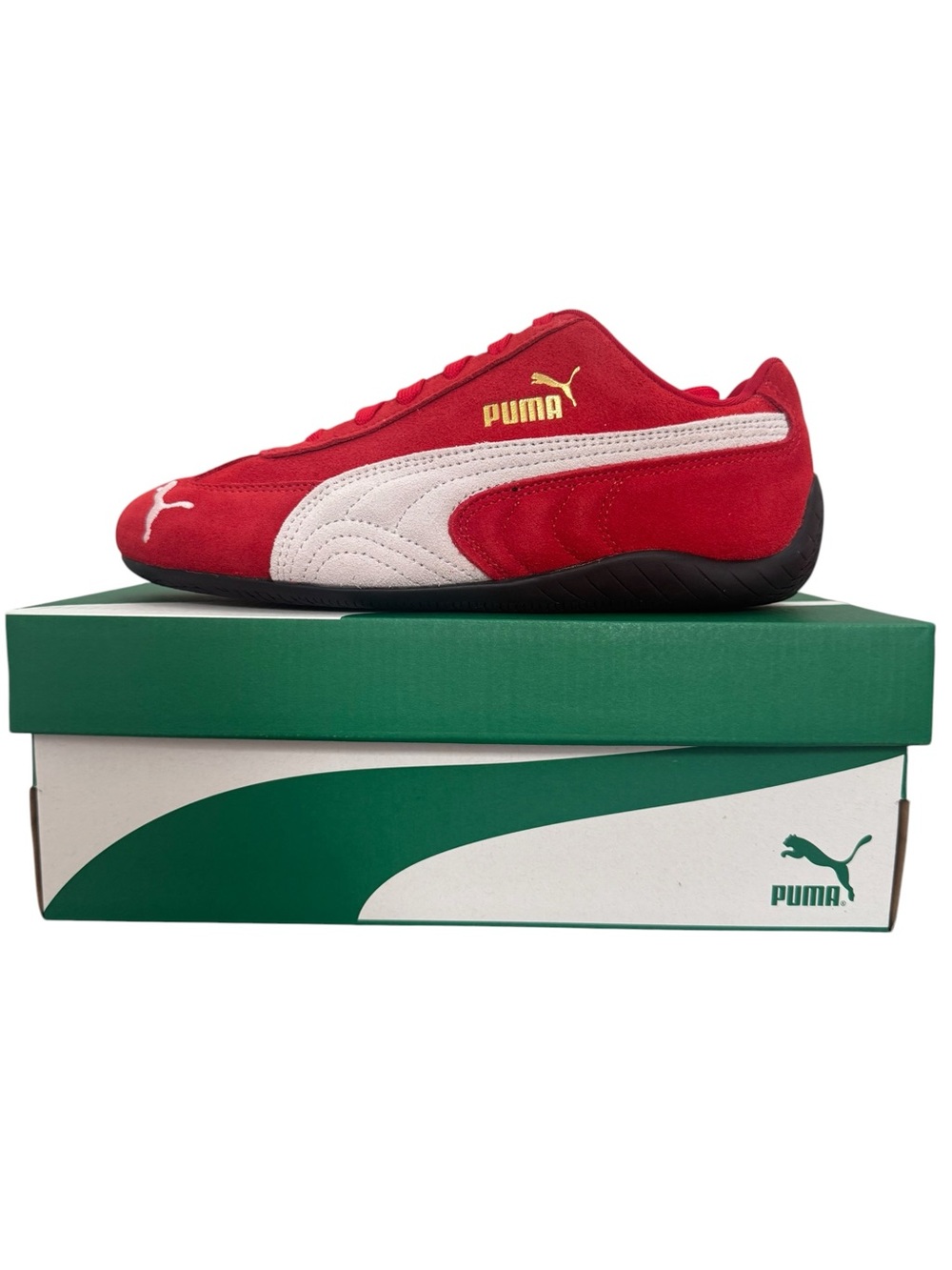 NIB Authentic PUMA Red Suede Speedcat Sneaker Size 8 in For All Time Red